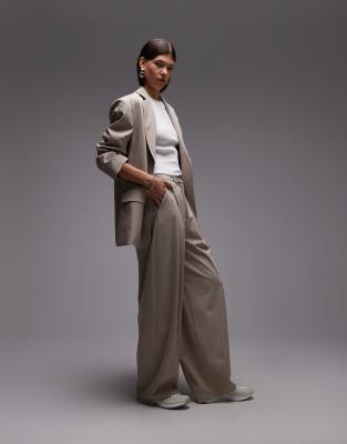 ASOS DESIGN - Pantalon habillé coupe cocon - Neutre