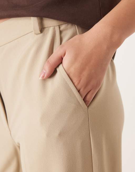 ASOS DESIGN - Pantalon habillé coupe droite ajustée avec ceinture - Neutre, 5 de 5