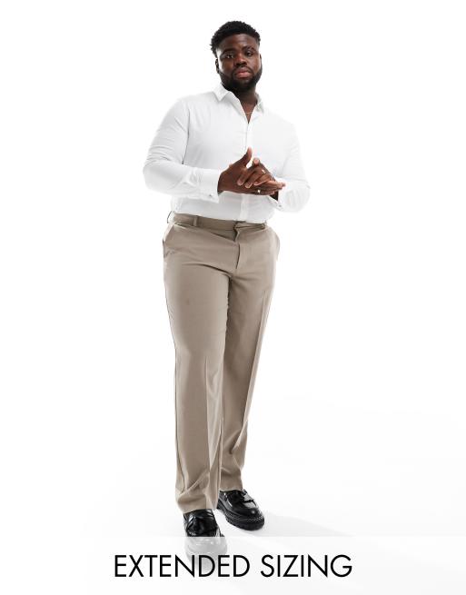 ASOS DESIGN - Pantalon habillé coupe droite - Taupe