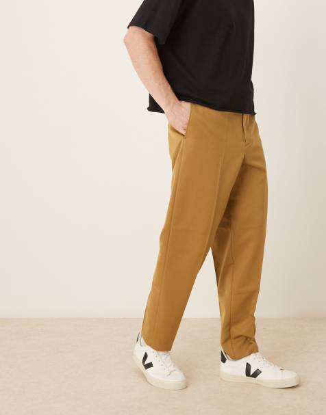 ASOS DESIGN - Pantalon habillé décontracté coupe fuselée - Camel - view 1