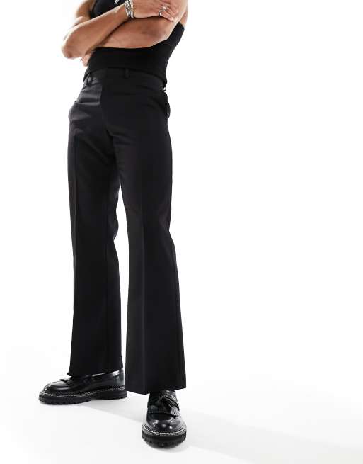 ASOS DESIGN - Pantalon habillé évasé - Noir, 3 de 5