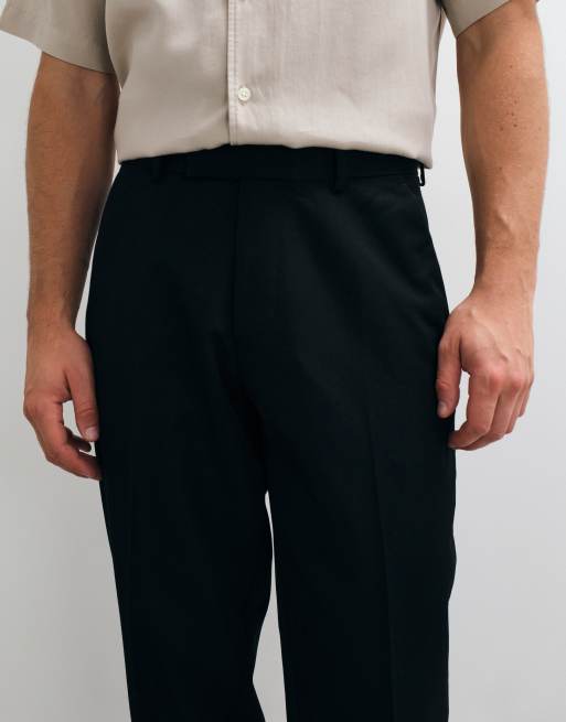 ASOS DESIGN - Pantalon habillé oversize fuselé - Noir, 2 de 5
