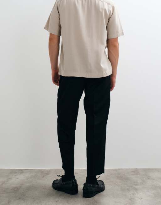 ASOS DESIGN - Pantalon habillé oversize fuselé - Noir, 3 de 5