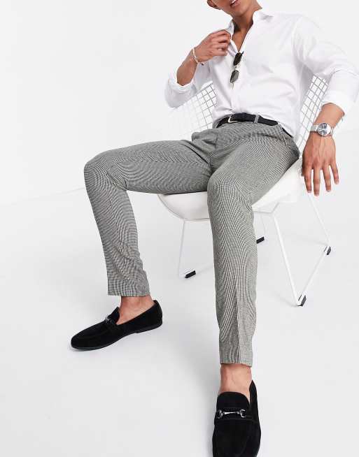 ASOS DESIGN - Pantalon habillé très ajusté motif pied-de-poule - Gris, 4 de 4