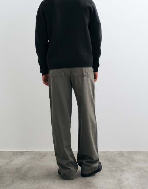 ASOS DESIGN pantalón holgado de sarga gris, 5 de 5