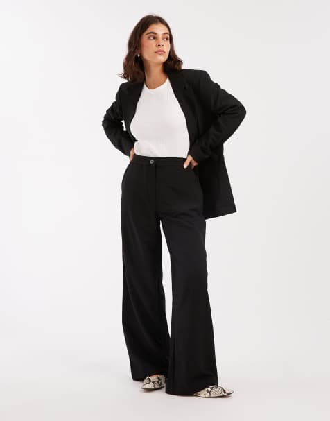 ASOS DESIGN pantalon large à coupe décontractée et ajustée noir - view 1