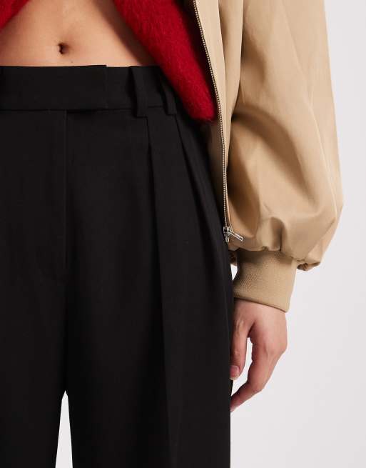 ASOS DESIGN - Pantalon large à pinces - Noir, 4 de 5