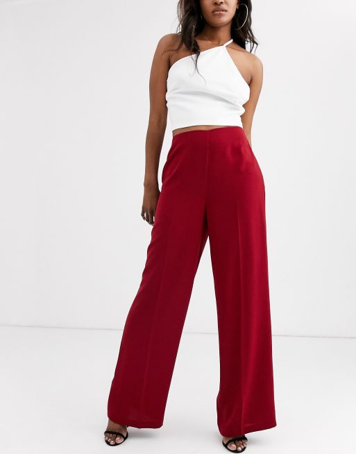 ASOS DESIGN Pantalon large taille haute pur e