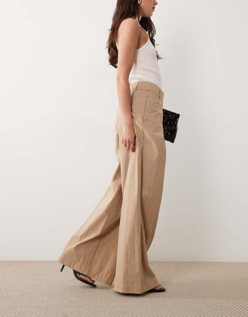 ASOS DESIGN pantalon large ajusté à plis sur le devant en vert éponge, 2 de 5