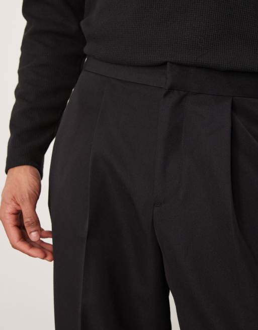 ASOS DESIGN - Pantalon large ajusté avec taille élastique - Noir, 3 de 5