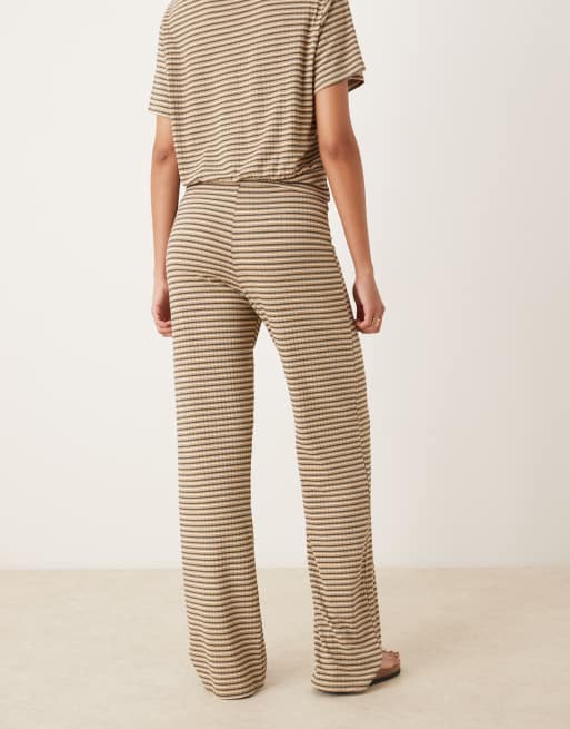 ASOS DESIGN - Pantalon large d'ensemble à rayures - Neutre, 3 de 5