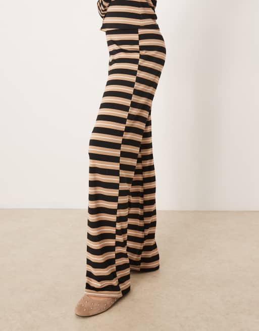 ASOS DESIGN - Pantalon large d'ensemble à rayures - Neutre , 2 de 5