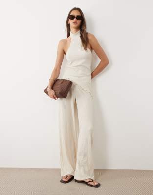 Pantalon large d'ensemble - Crème-Blanc L