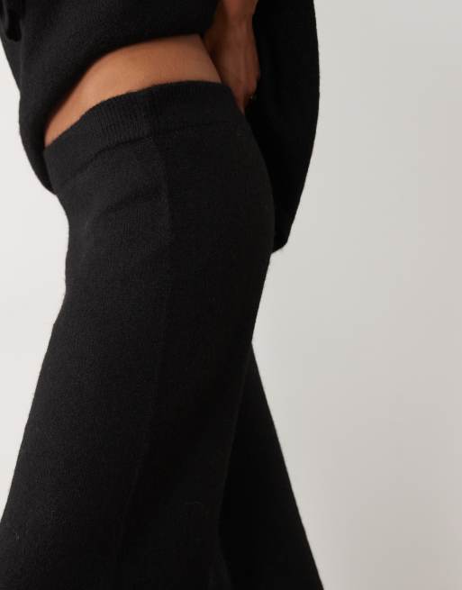 ASOS DESIGN - Pantalon large d'ensemble en laine mélangée - Noir, 4 de 5