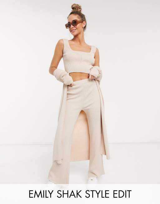 ASOS DESIGN - Maille d'ensemble - Fauve, 3 de 4