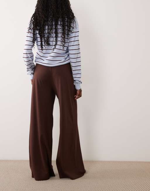 ASOS DESIGN pantalon large d'ensemble marron, 3 de 5