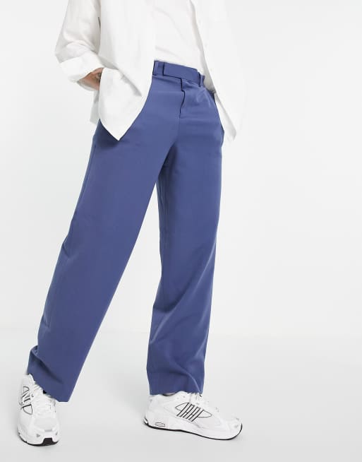 Pantalon large bleu discount marine