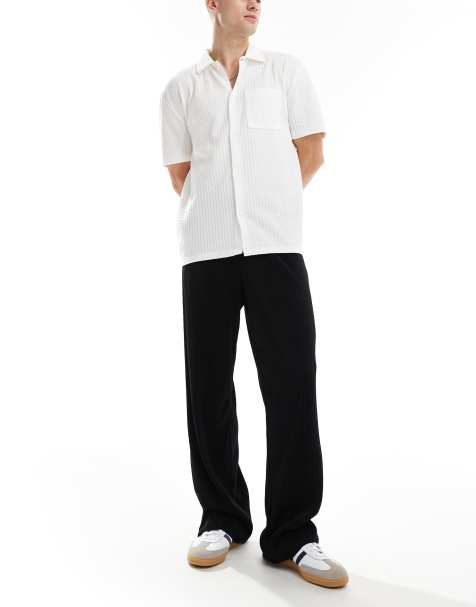 ASOS DESIGN - Pantalon large élégant et plissé - Noir - view 1
