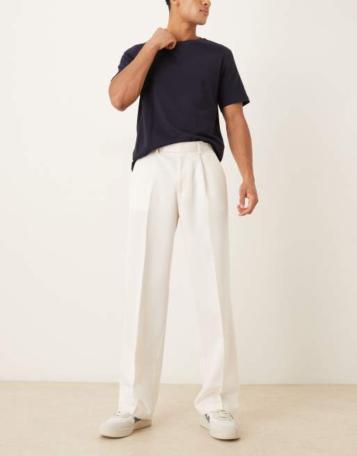 ASOS DESIGN - Pantalon large habillé à pinces - Blanc, 2 de 5