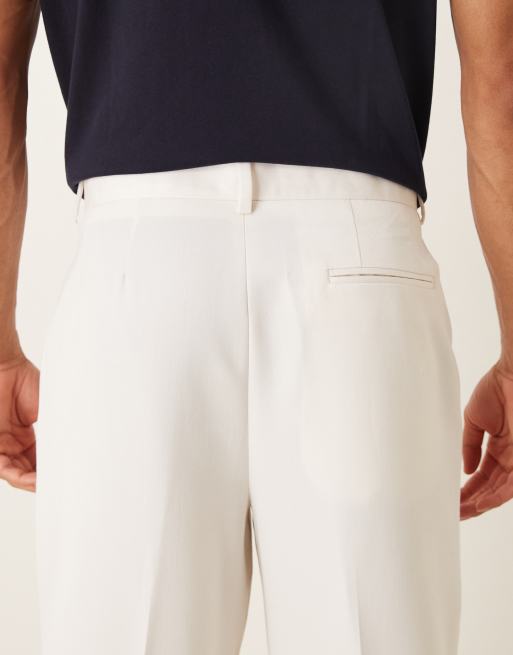 ASOS DESIGN - Pantalon large habillé à pinces - Blanc, 5 de 5