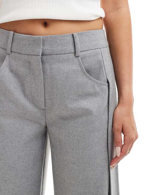 ASOS DESIGN - Pantalon large habillé avec pli sur le côté - Gris clair, 3 de 5