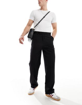ASOS DESIGN - Pantalon large habillé - Noir