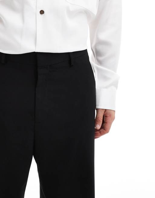 ASOS DESIGN - Pantalon large habillé - Noir, 3 de 5