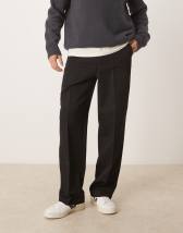 Pantalon Droit Topman Noir pour Homme