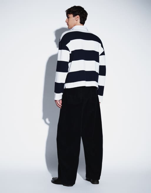ASOS DESIGN pantalon large oversize en velours côtelé noir, 3 de 5