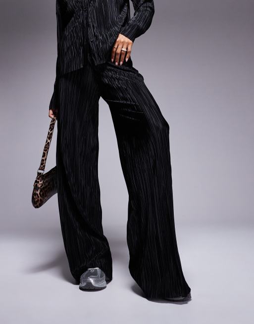 ASOS DESIGN Pantalon large plissé d'ensemble à taille haute