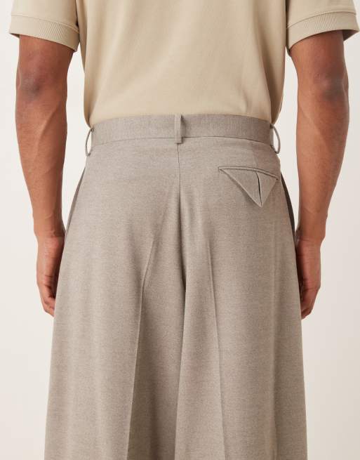 ASOS DESIGN - Pantalon met barrel-pijpen in geborsteld gemêleerd grijs, 5 van 5