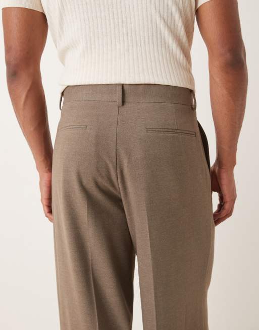 ASOS DESIGN - Pantalon met losse pijpen en textuur in beige, 5 van 5