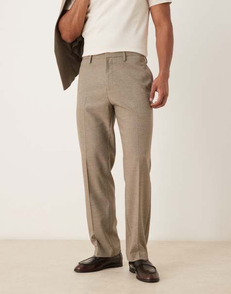 ASOS DESIGN - Pantalon met rechte pijpen in beige - view 1