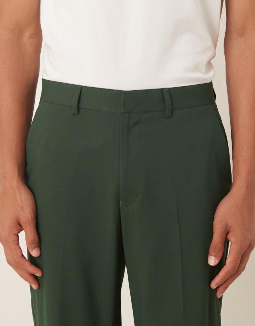 ASOS DESIGN - Pantalon met rechte pijpen in donkergroen, 5 van 5