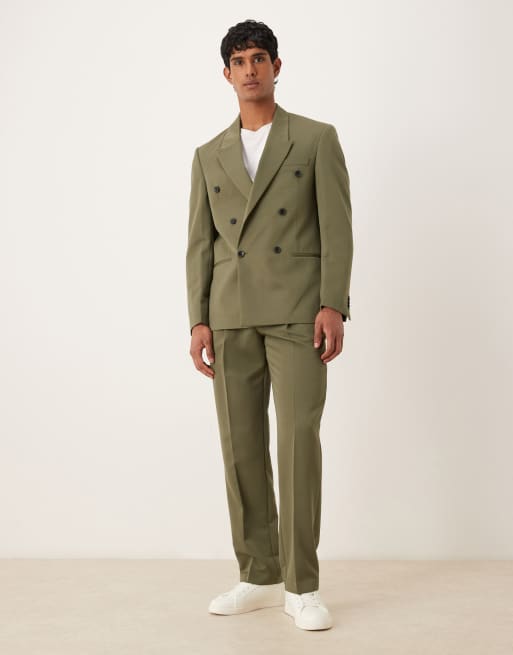 ASOS DESIGN - Pantalon met rechte pijpen in olijfgroen, 2 van 5