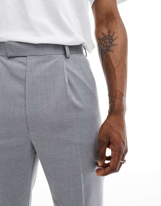 ASOS DESIGN - Pantalon met vintage flared pijpen in lichtgrijs, 4 van 5