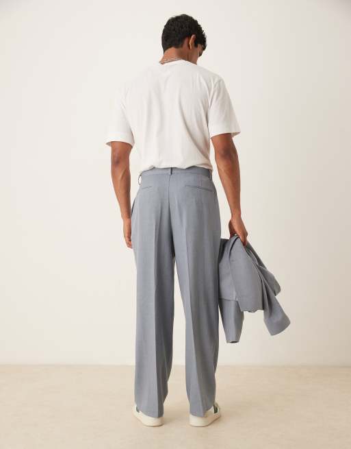 ASOS DESIGN - Pantalon met wijde pijpen in blauw, 3 van 5