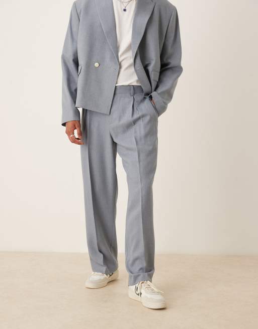 ASOS DESIGN - Pantalon met wijde pijpen in blauw, 5 van 5