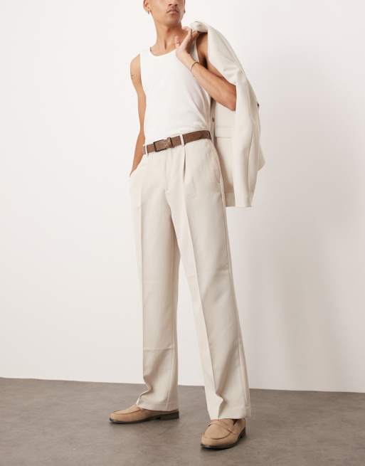 ASOS DESIGN - Pantalon de costume large - Galet