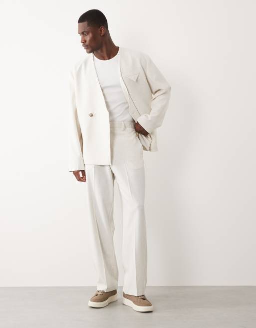 ASOS DESIGN - Pak met pantalon met wijde pijpen in stone, 2 van 3