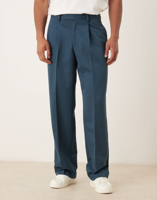 ASOS DESIGN - Pantalon met wijde pijpen in middenblauw , 2 van 5