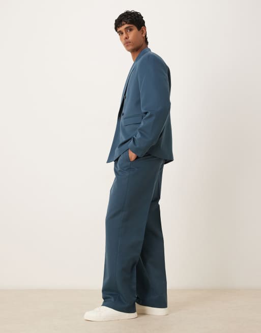 ASOS DESIGN - Pantalon met wijde pijpen in middenblauw , 3 van 5