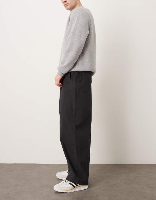 ASOS DESIGN - Pantalon oversize coupe baggy à pinces - Noir, 3 de 5