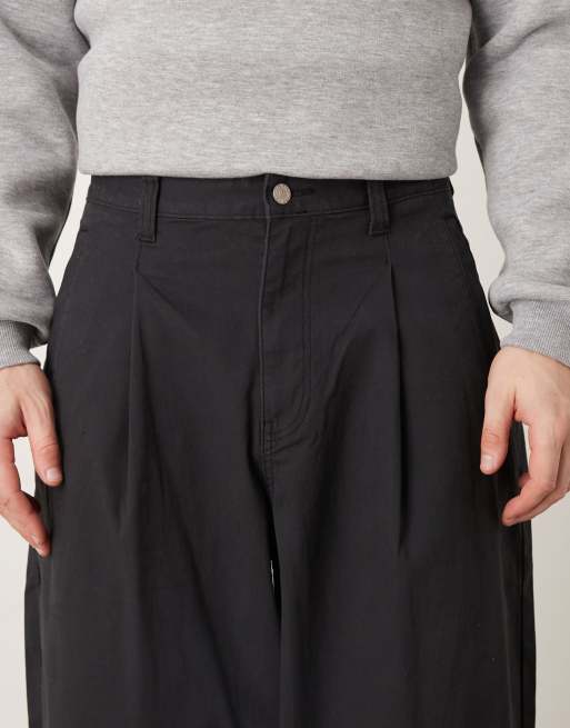 ASOS DESIGN - Pantalon oversize coupe baggy à pinces - Noir, 4 de 5
