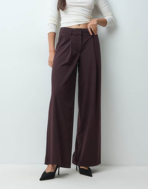 ASOS DESIGN pantalón sastre holgado en chocolate - view 1