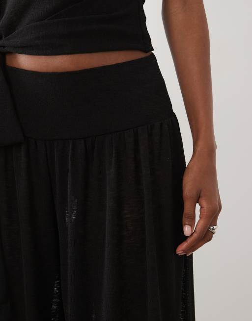 ASOS DESIGN - pantalón semitransparente de conjunto en negro, 5 de 5