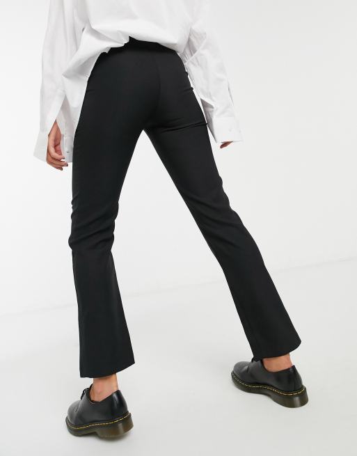 ASOS DESIGN - Pantalon slim ample fendu sur le devant - Noir, 2 de 4