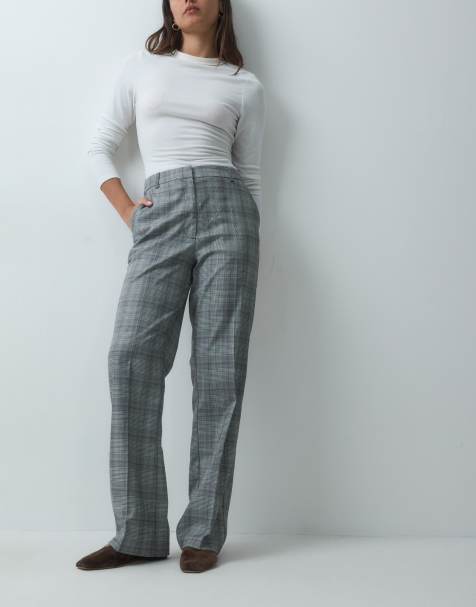 ASOS DESIGN pantalon slim droit à carreaux monochromes - view 1