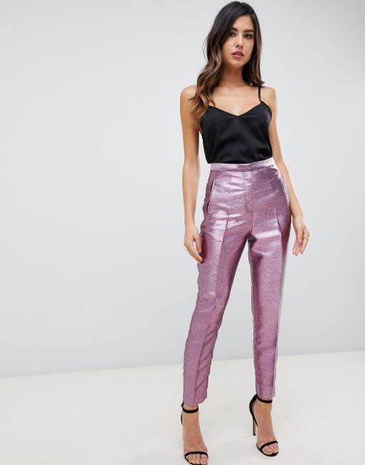 Pantalon 2025 métallisé femme