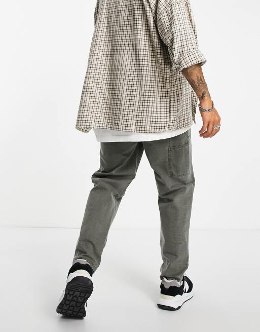 ASOS DESIGN - Pantalon style skateur à poches charpentier - Kaki délavé, 3 de 4